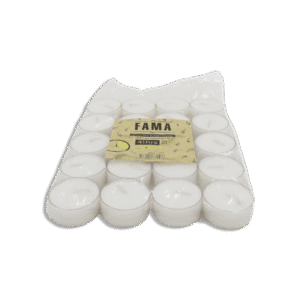 Fama 20pcs Round Unscented Tealight Candles