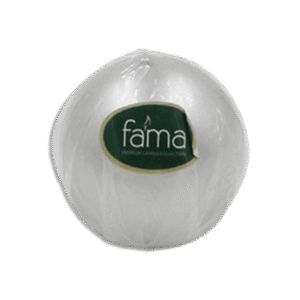 Fama Round 7.5cm Silver Candle