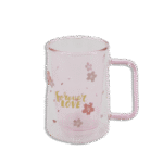 Flower Love 200ml Double Glass Mug