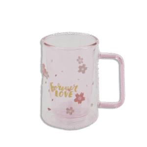 Flower Love 200ml Double Glass Mug