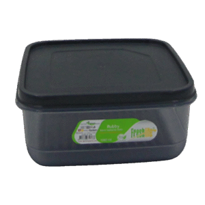 Freshlife 1000ml Black Dimmed Squared Tupperware