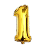 Gold Helium Balloon Number One