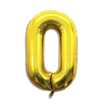 Gold Helium Balloon Number Zero