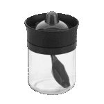Hane Black 210ml Spice Jar with Spoon