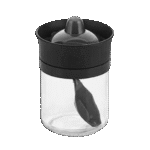 Hane Black 210ml Spice Jar with Spoon