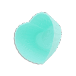 Heart Shaped Aqua Mini Plastic Bowl