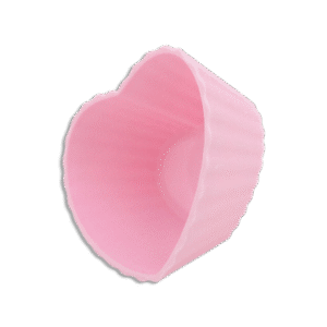 Heart Shaped Pink Mini Plastic Bowl