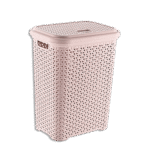 Hobby Life 35L Pink Rattan Laundry Basket