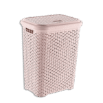 Hobby Life 35L Pink Rattan Laundry Basket