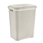 Hobby Life 35L White Rattan Laundry Basket
