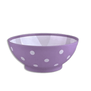 Hobby Life 600ml Purple Spotted Food Bowl