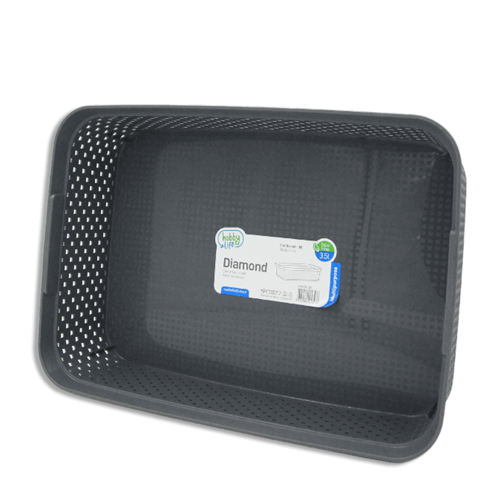 Hobby-Life-Grey-Diamond-3.5L-Multi-Purpose-Basket