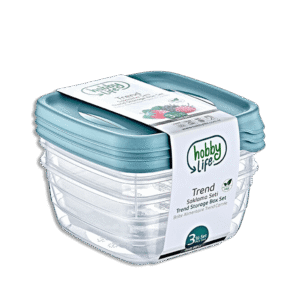 Hobby Life 3Pcs 0.5L Square Trend Storage Container
