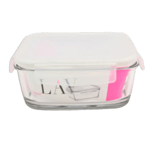 Lav Glass Storage Box with Lid