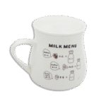 Milk Menu Porcelain White Mug