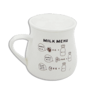 Milk Menu Porcelain White Mug