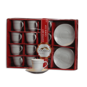 Momaz Set Of 12pcs Coffee Cups With Saucer