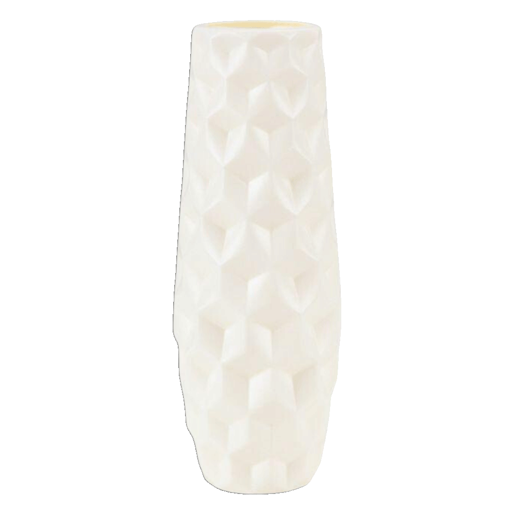 Nordic-White-Long-Diamond-Vase
