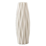 Nordic White Long Patterned Vase