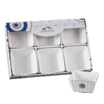 Ornamented 6 Pcs Ocean Squared Nuts Cup Set