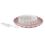 Ornamented Rose Cake Set with Scraper