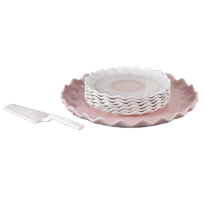 Ornamented Rose Cake Set with Scraper