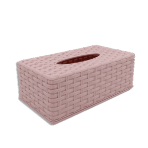 Pink Plastic Tissue Box