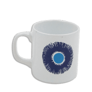 Porcelain Blue Eye White Mug