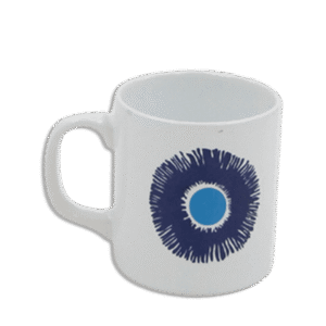 Porcelain Blue Eye White Mug