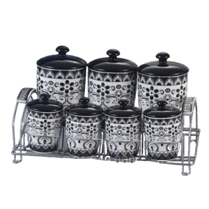 Porcelain Black Spices Set