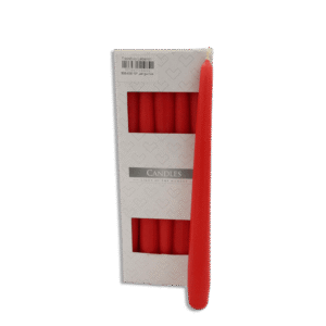 Set of 10pcs 25cm Red Candles