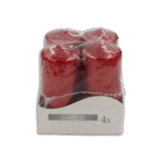 Set of 4pcs Glossy Red Candles