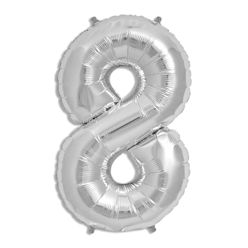 Silver-Helium-Balloon-Number-Eight