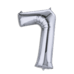 Silver Helium Balloon Number Seven