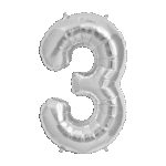 Silver Helium Balloon Number Three