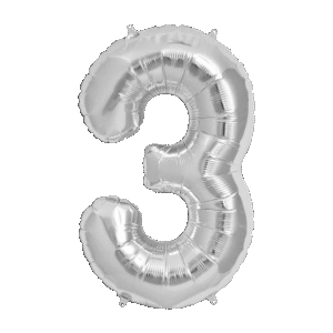 Silver Helium Balloon Number Three