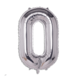 Silver Helium Balloon Number Zero