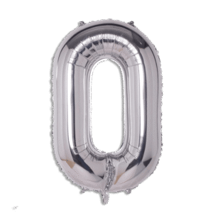Silver Helium Balloon Number Zero