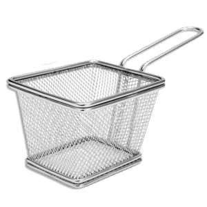 Squared 12cm Stainless Steel Fries Basket