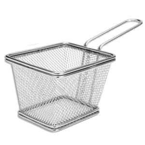 Squared 12cm Stainless Steel Fries Basket