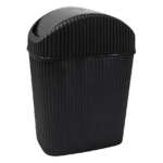 Sun Plast Black 6L Patterned Dustbin