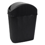 Sun Plast Black 6L Patterned Dustbin