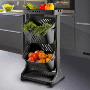 Titiz Grey Multi Purpose Layered Storage Basket1