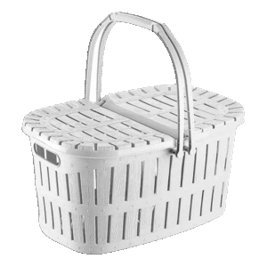 Tuffex 27L White Picnic Basket with Hands