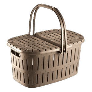 Tuffex 27L Brown Picnic Basket with Hands