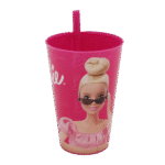 Tuffex Barbie Cup with Straw