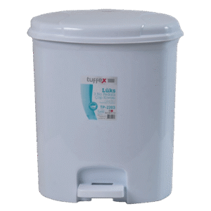 Tuffex 3L White Pedal Dustbin