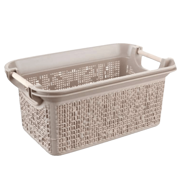 Tuffex Rectangular Laundry Basket With Wooden Hands1