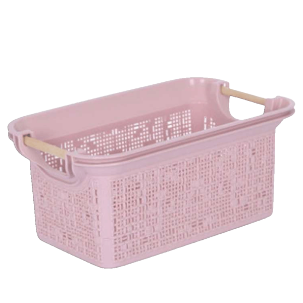 Tuffex Rectangular Laundry Basket With Wooden Hands2