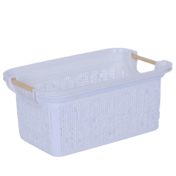 Tuffex Rectangular Laundry Basket With Wooden Hands3